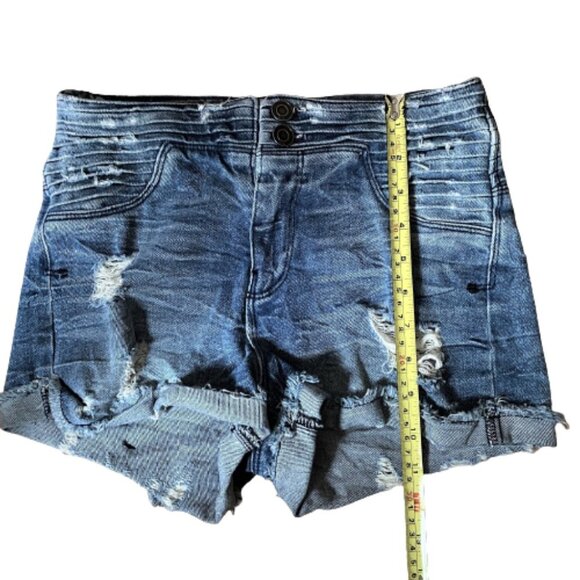 2/$40 RtA Salvador Ripped Jean Shorts in Destroyed Daze - Picture 8 of 16